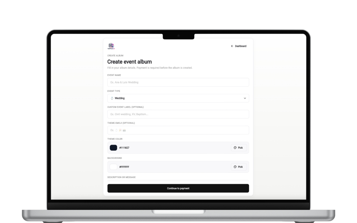 Album branding settings